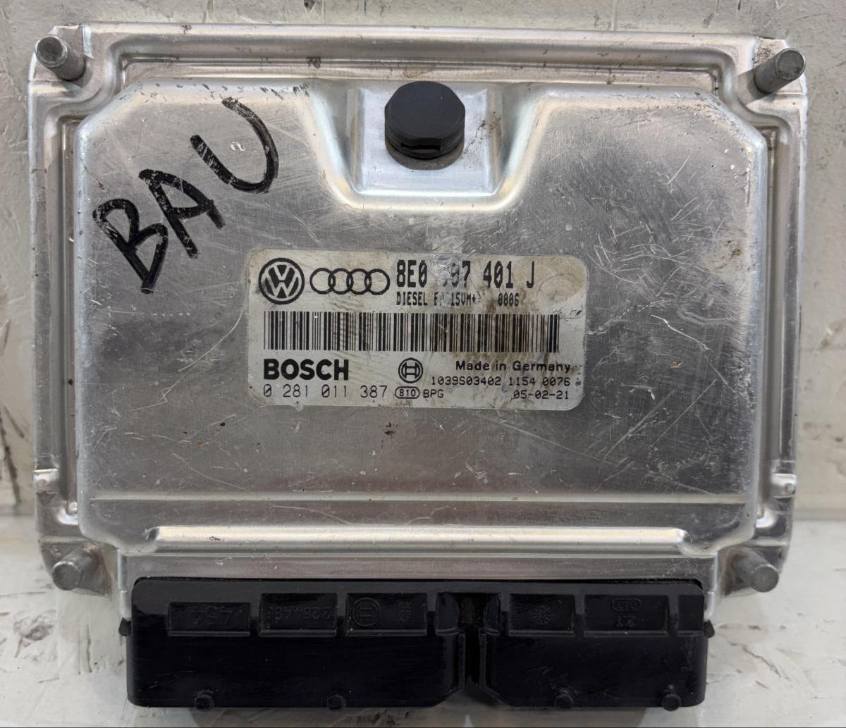 Блок управления дизельного двигателя 8E0907401J Audi A4 B6