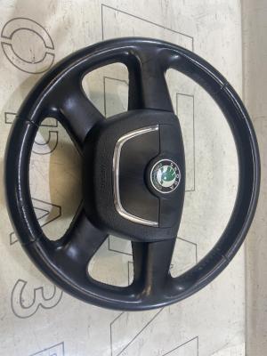 Pулевое колесо (кожа) 3T0419091G Skoda Octavia II рест